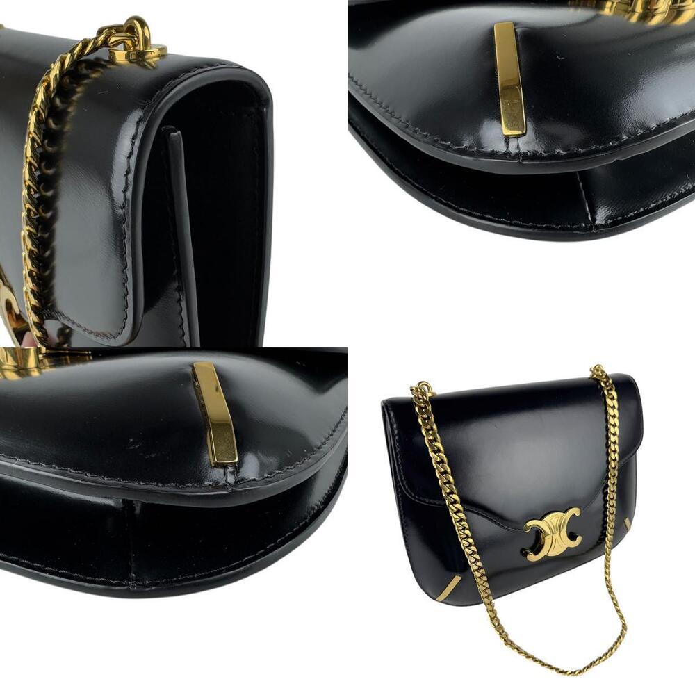 Celine BESACE shoulder bag leather metal black gold - Picture 4 of 4